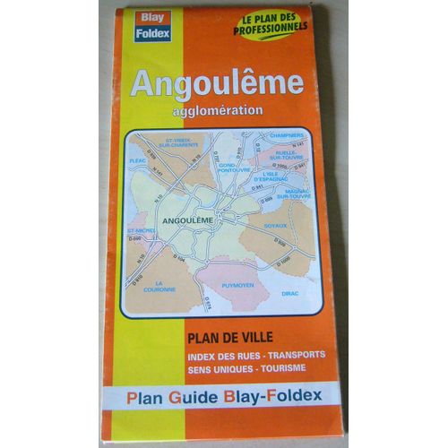Carte Plan Agglomration Angoulme   de Blay Foldex  Format Carte Plan 