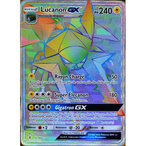 Carte Pokmon 152/145 Lucanon Gx