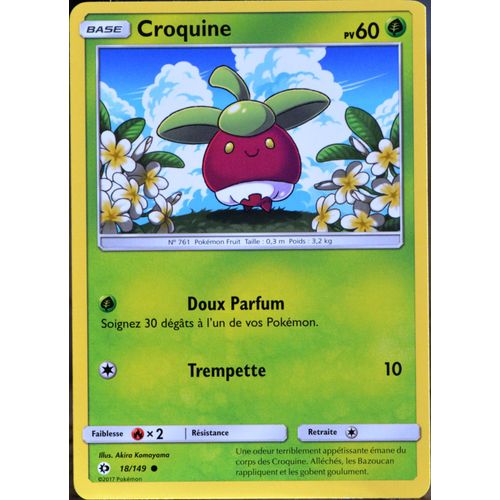 Carte Pokmon 18/149 Croquine 60 Pv Sm1 - Soleil Et Lune Neuf Fr