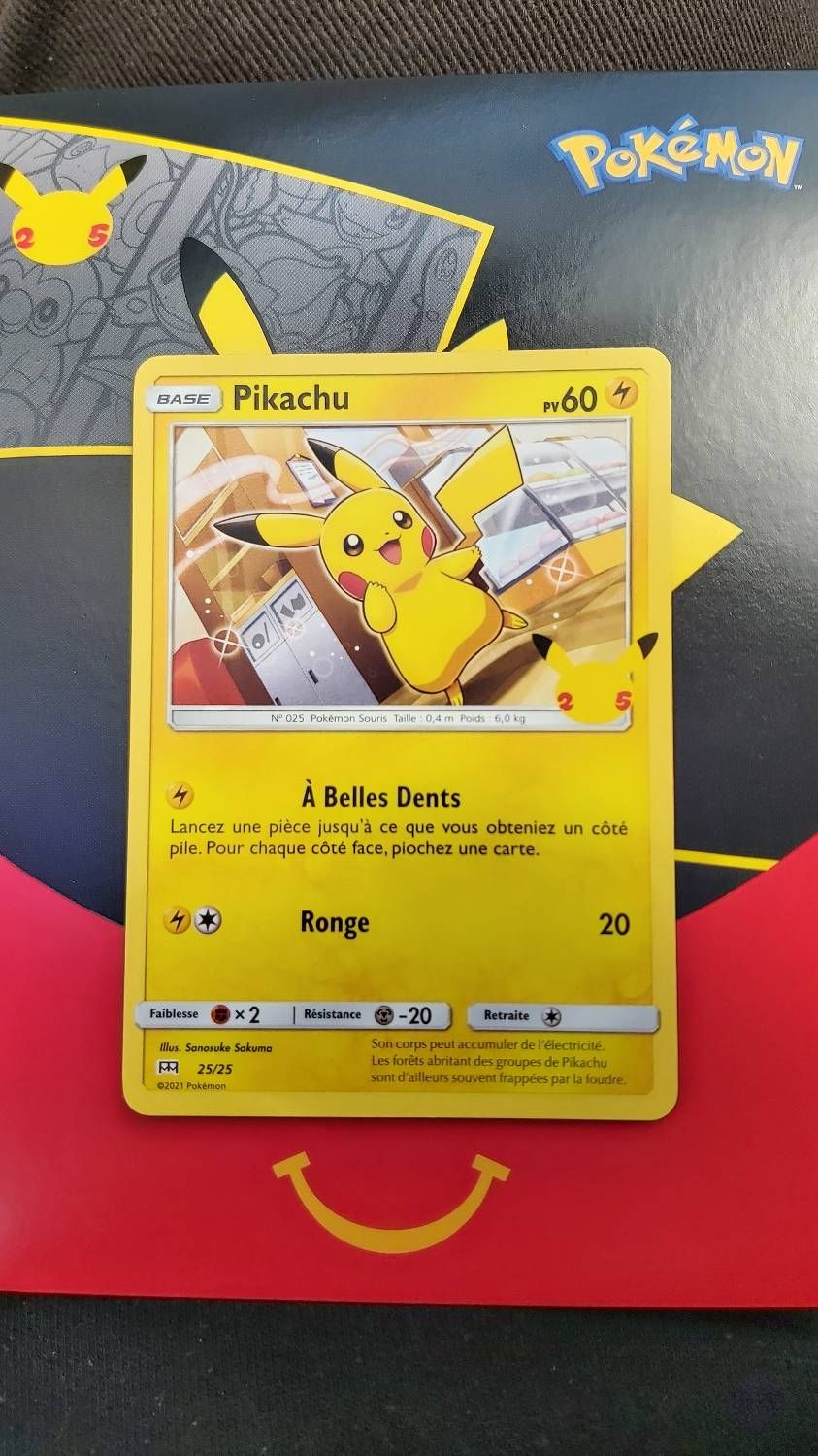 Carte Pokemon 25 Ans Rare Pikachu Cartes De Jeux Rakuten