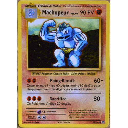 Carte Pokmon 58/108 Machopeur Niv.40 90 Pv Xy - Evolutions  Neuf Fr