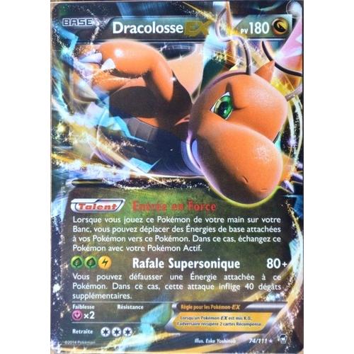 Carte Pokmon 74/111 Dracolosse-Ex 180 Pv Ultra Rare Xy Poings Furieux Neuf Fr