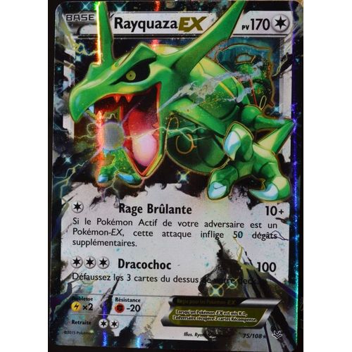 Carte Pokmon 75/108 Rayquaza-Ex Ultra Rare Xy 6 Ciel Rugissant Neuf Fr