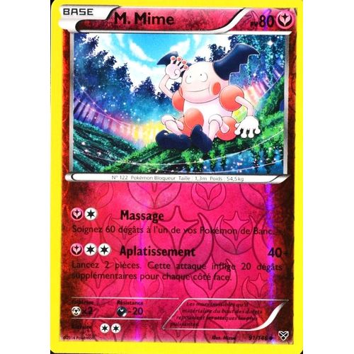 Carte Pokmon 91/146 M. Mime 80 Pv Xy Neuf Fr