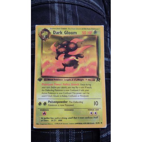 Carte POKEMON anglaise = dark gloom - 50 HP - 36/82 - logo édition 1 de ...