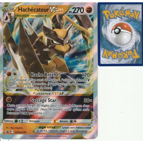 Carte Pokemon Hachécateur V STAR JUMBO SWSH249 270PV V.F Rakuten