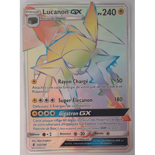 Carte Pokmon Lucanon Gx Full Art 152/145