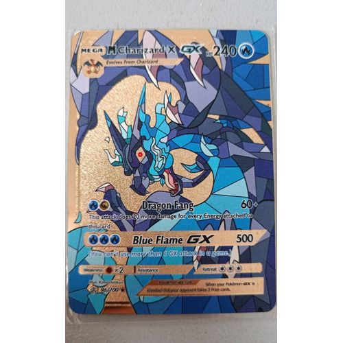 Carte pokémon Méga DRACAUFEU CHARIZARD GX en métal | Rakuten