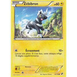 Carte Pokémon Noir & Blanc n° 41  Zébibron , à collectionner