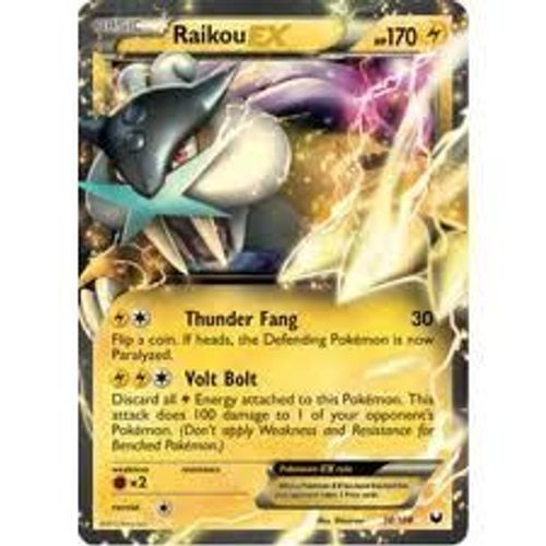 Carte pokemon noir et blanc explorateurs obscurs 38/108 Raikou EX Rakuten