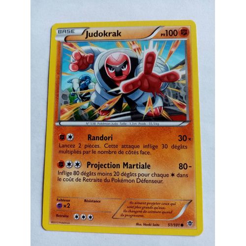 Carte Pokemon Noir et Blanc Explosion Plasma Judokrak 51/101 Rakuten