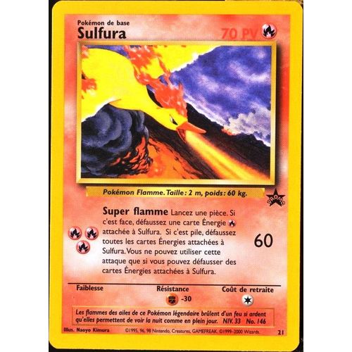 Carte Pokmon P21 21 Sulfura 70 Pv - Ultra Rare Scellee Promo Neuf Fr
