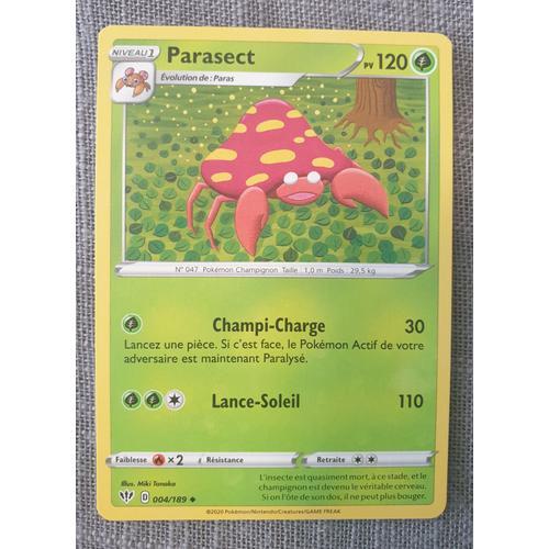 Carte Pokmon-Parasect 004/189- pe Bouclier Tnbres Embrases