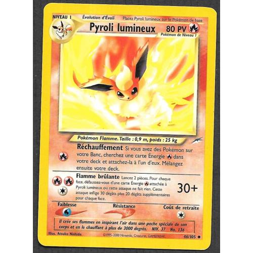 Carte Pokémon Pyroli Lumineux 46 105 Neo Destiny Wizards Vf Rakuten