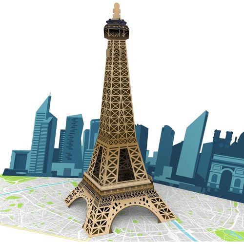 Carte Pop-Up - Tour Eiffel - Carte D'anniversaire 3d Pour Des Vacances En France, Carte De V?ux Paris