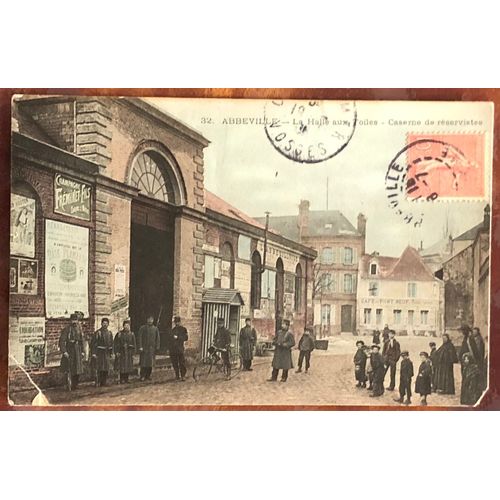 Carte Postale Abbeville, La Halle Aux Toiles, Caserne De Rservistes (Somme,80)