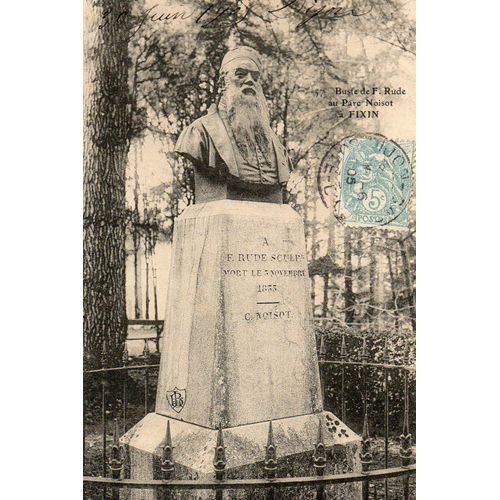 Carte Postale Ancienne - 1905 - Avec Timbre - N 57 Fixin - Buste De F. Rude Au Parc Noisot 
