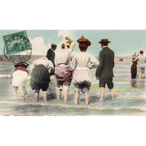 Carte Postale Ancienne Dbut Xx Eme Siecle - Ecrite Et Timbree - N5055 Theme Traditions - Regionalisme - Trains De Plaisir - Un Dimancge A La Mer-