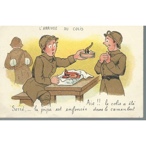 Carte Postale Ancienne En Couleurs ( Militaria / Humour ) : 