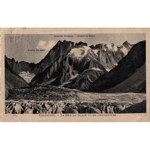 Carte Postale Ancienne, France, Haute Savoie ( 74 ), Chamonix, La Mer De Glace Vue Du Montenvers - Oblitration 1923