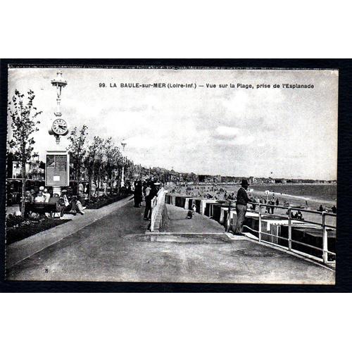 Carte Postale Ancienne, France, Loire Atlantique ( 44 ), La Baule Sur Mer, Vue Sur La Plage, Prise De L'esplanade