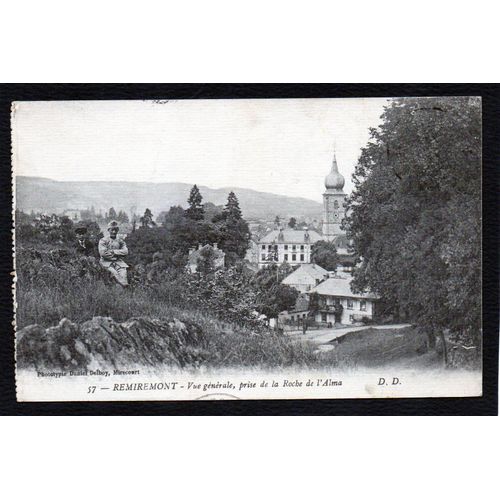 Carte Postale Ancienne, France, Vosges ( 88 ), Remiremont, Vue Gnrale Vue Prise De La Roche De L'alma