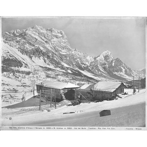 Carte Postale Ancienne Grand Format. 391. Col (Cortina D'amp. - D'ampezzo). Il Sorapis M. 3206 E M. Antelao M. 3263. Val Del Boite. Trentino (Dolomites)