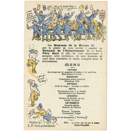 Carte Postale Ancienne Humoristique Menu Du Banquet De L Enterrement Du Pere Cent Bidasses Comique Troupier Humour Militaire Halte La Rakuten