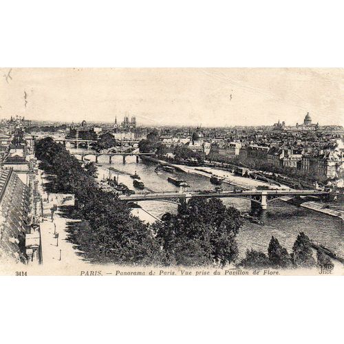 Carte Postale Ancienne- Paris - Panorama De Paris - Vue Prise Du Pavillon De Flore