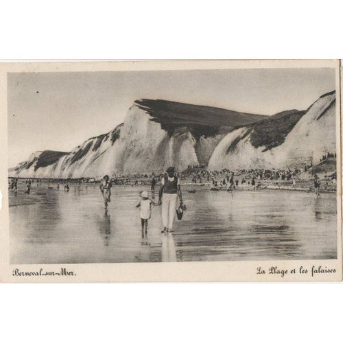 Carte Postale - Berneval Plage Et Falaises 1930