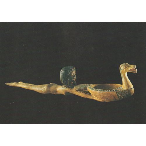 Carte Postale Cuiller  Fard : Nageuse Tenant Un Canard - Bois Peint Inscrusttions Nouvel Empire Xiii E Dynastie - Fayoum Gourob Le Caire