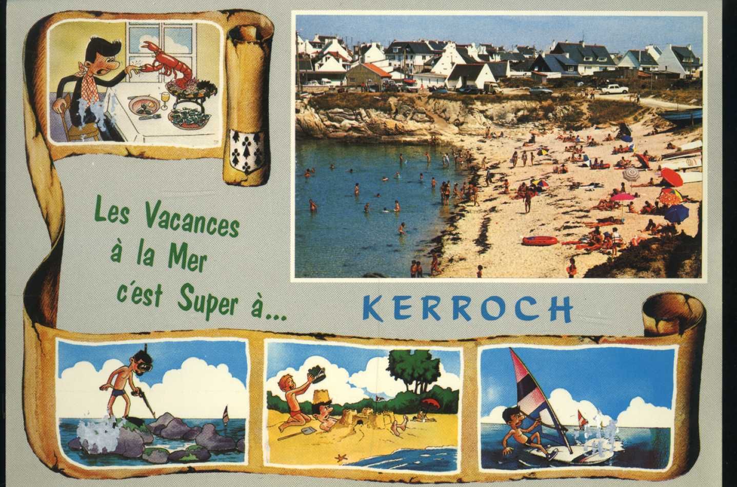 Carte Postale De Kerroch Morbihan La Plage 4 Dessins Rakuten