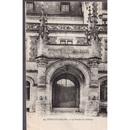 Carte Postale De Mnetou-Salon  (Cher)  Le Porche Du Chteau