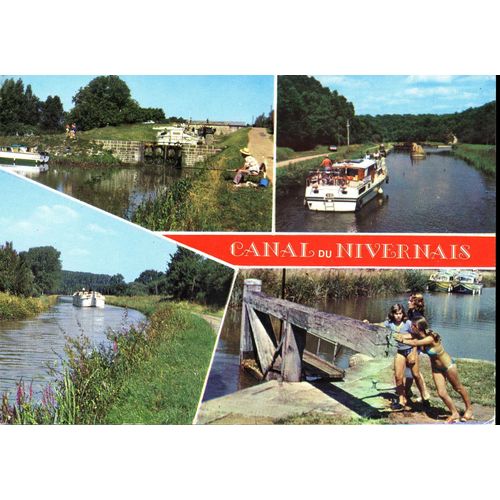 Carte Postale Du Canal Du Nivernais (Nivre) 4 Vues