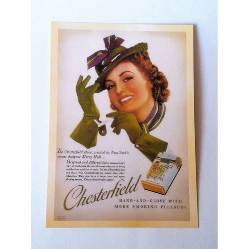 Carte Postale Publicitaire Couleur Vintage Pour Les Cigarettes 
