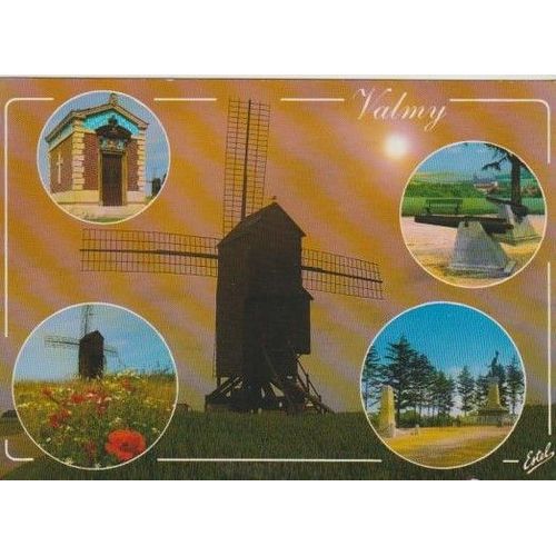 Carte Postale Valmy La Chapelle De La Princesses Ginetti - L'esplanade Et Les Canons Gribeauval - La Statue Kelleramnn - Estel Productions Leconte 566w Nonecrite