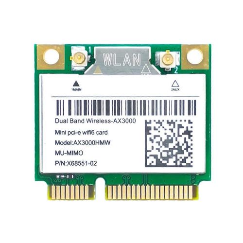 Carte rseau AX200 AX3000HMW Mini PCI-E WiFi 6 Adaptateur sans fil 2.4G/5G Bluetooth 5.1 Carte WiFi 802.11AX pour Win10
