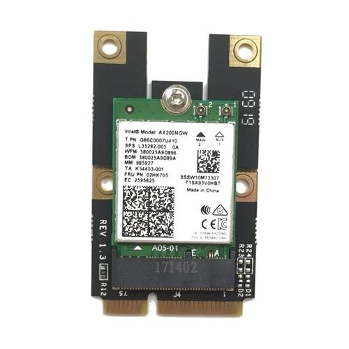Carte rseau Intel Wi-Fi 6E AX200 AX200NGW 802.11ax/ac MU-MIMO 2x2,double bande,2.4Gbps,NGFF M.2,Bluetooth 5.1 - Type ax200 NGFF TO PCIE