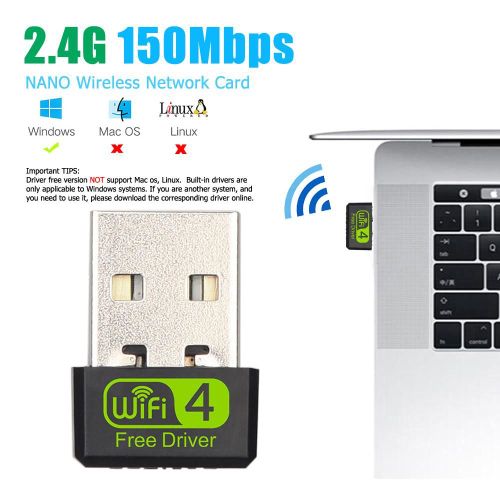 Carte rseau sans fil Portable 2.4G, Mini adaptateur Wifi USB 2.0, 150Mbps, Dongle Wi-Fi Portable 802.11 b/g/n