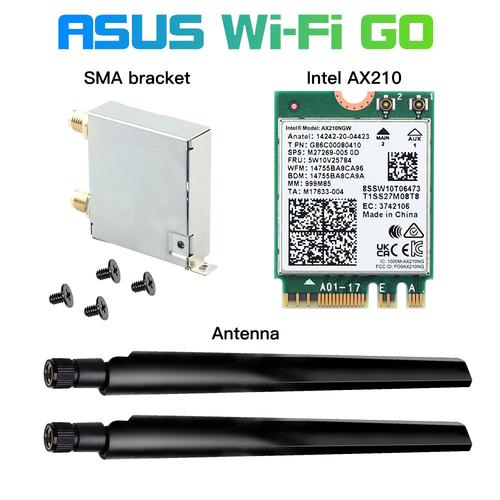 Carte rseau sans fil pour ASUS B550 X570, adaptateur WiFi Go AX210 6E, 5374Mbps, Bluetooth 5.3