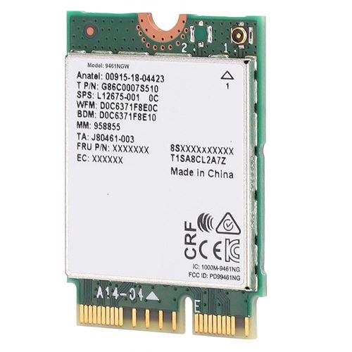 Carte rseau sans fil pour interface Intel 9461NGW M.2 Prise en charge de 433 Mbps pour Bluetooth 5.0