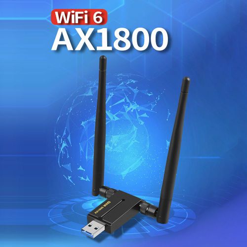 Carte rseau sans fil USB, adaptateur rseau sans fil, antenne externe, prise en charge du systme d'exploitation Windows 10/11, pour PC de bureau, ordinateur portable