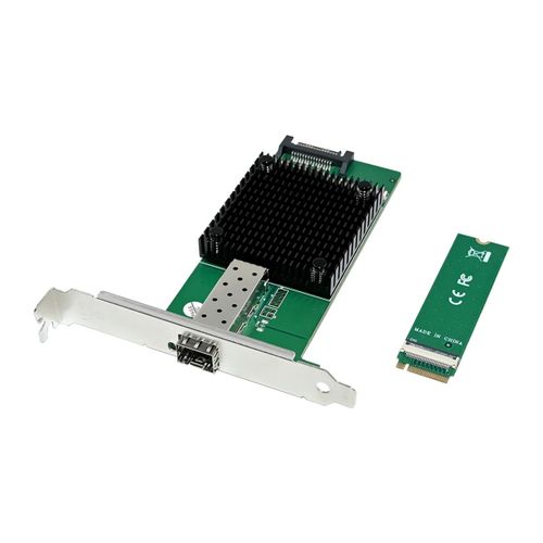 Carte rseau serveur M.2 B + M KEY 8 canaux, port unique, 10GbE SFP Ethernet NIC pour systme Linux Win10 FreeBSD