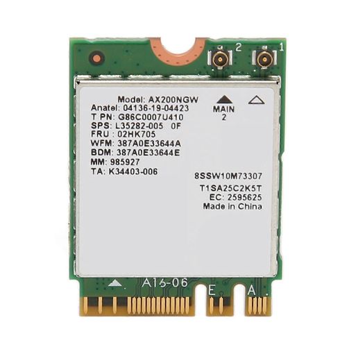 Carte rseau WiFi 6 pour carte rseau Intel AX200NGW 802.11ax Bluetooth 5.2 WIFI M.2 pour ordinateur portable