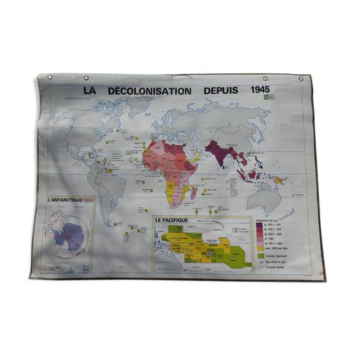Carte Scolaire La Dcolonisationles Empires Coloniaux Mdi 1988 Multicolore