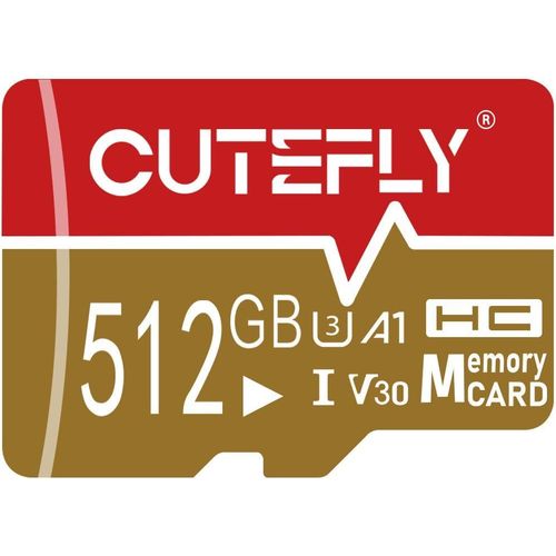 Carte Sd, Carte Micro Sd 512go Vitesse leve Carte Memoire Ultra- Hd Sd Card Grande Capacit Carte Sd 512go Pour Drone, Dash Cam, Camra De Sport, Camra De Surveillance, Smartphone (Rouge-Z)