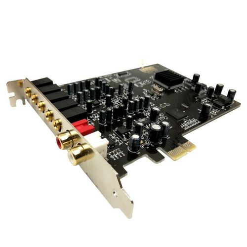 Carte Son 5.1 PCI Express Interface de Sortie Double IntGrE PCI-E pour PC Window XP / 7/8/10