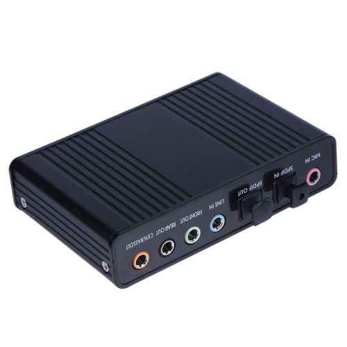 Carte son optique USB,prise en charge AES,EBU,IEC60958 S,PDIF,son surround 5.1,taux d'chantillonnage 48KHz,enregistrement numrique,enfichable standard - Type Black
