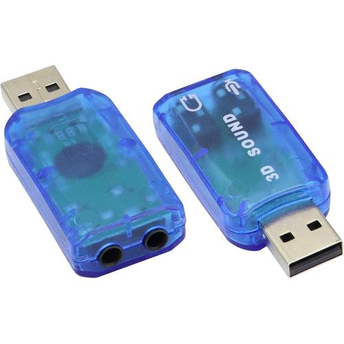 Carte Son stro USB Externe 5.1,Adaptateur Audio virtuel 5.1 canaux USB 2.0 vers 3D,Compatible avec Windows et PC,Ordinateur Portable,Plug and Play.(Pack de 2 /Bleu)