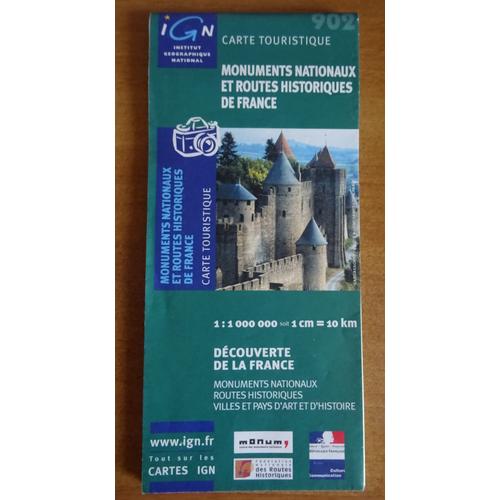 Carte Touristique IGN Monuments Nationaux Et Routes Historiques De ...